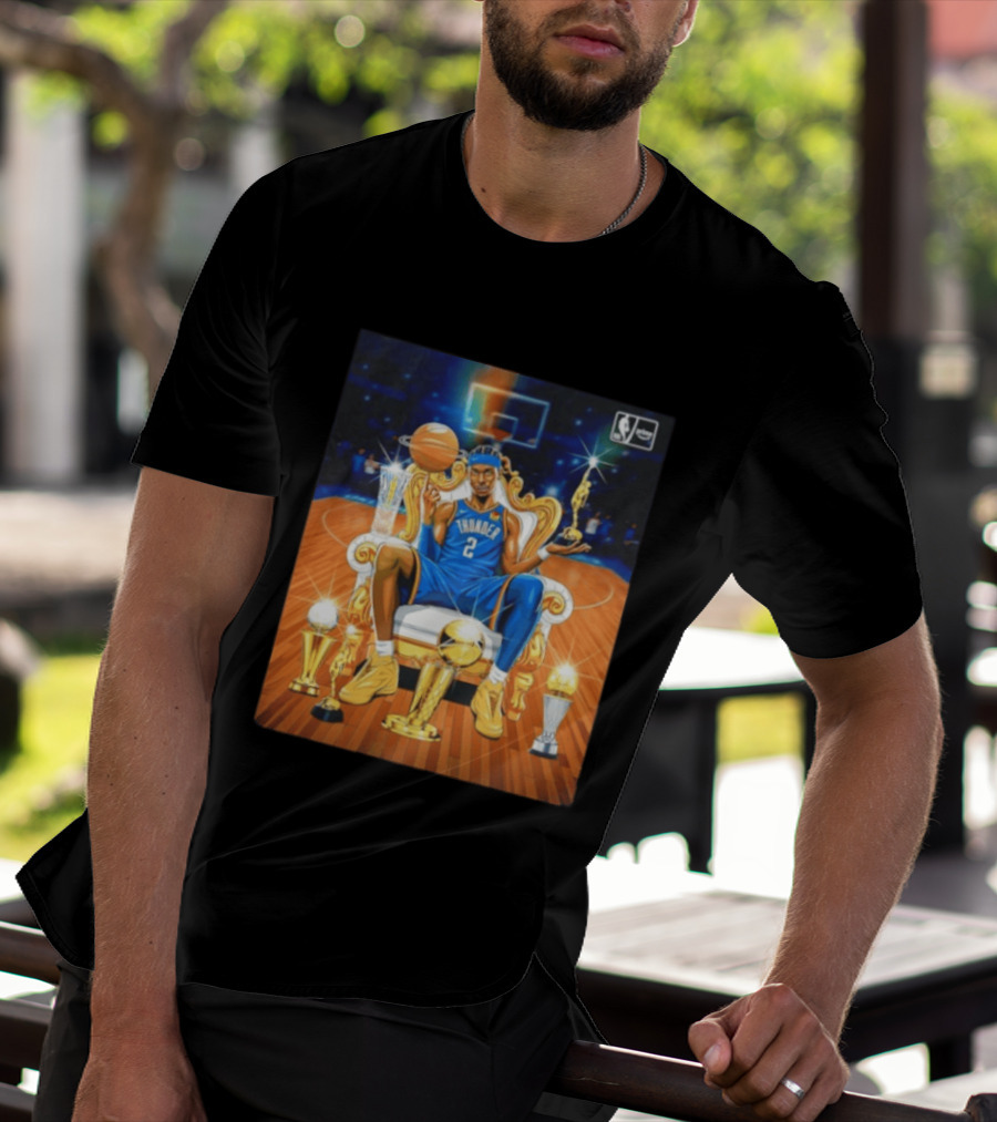 Shai Gilgeous Alexander Thunder NBA MVP 2025 26 Trophy Collection T-Shirt
