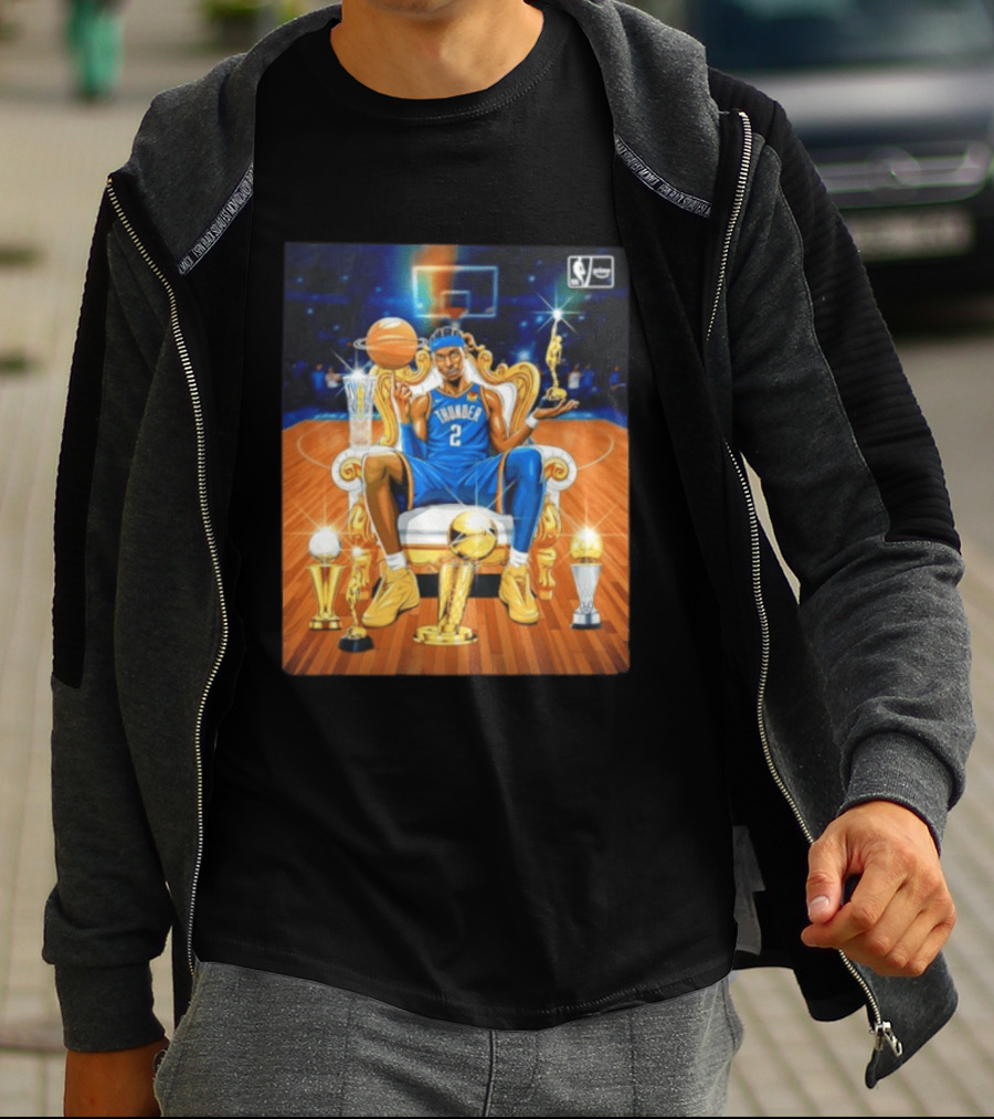 Shai Gilgeous Alexander Thunder NBA MVP 2025 26 Trophy Collection T-Shirt