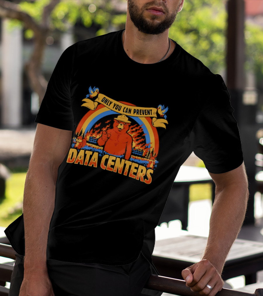 Smokey Bear Only You Can Prevent Data Centers Fire Rainbow T-Shirt