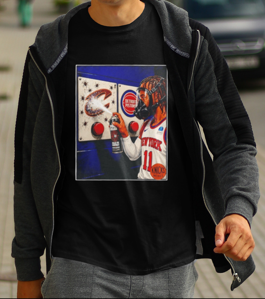 Spider Killer Jalen Brunson 11 New York Knicks Cavaliers Pistons Spray Knicks Mexico T-Shirt