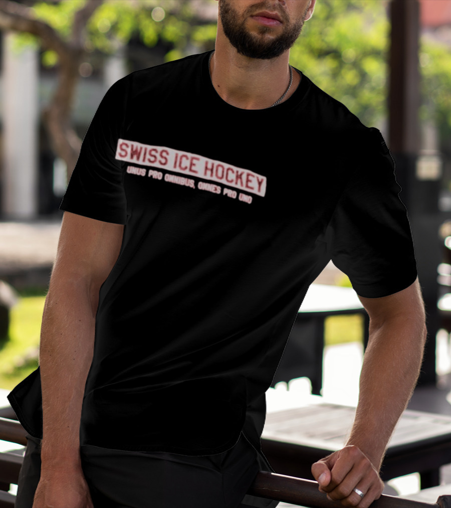 Swiss Ice Hockey Unus Pro Omnibus Omnes Pro Uno Unity Motto T-Shirt