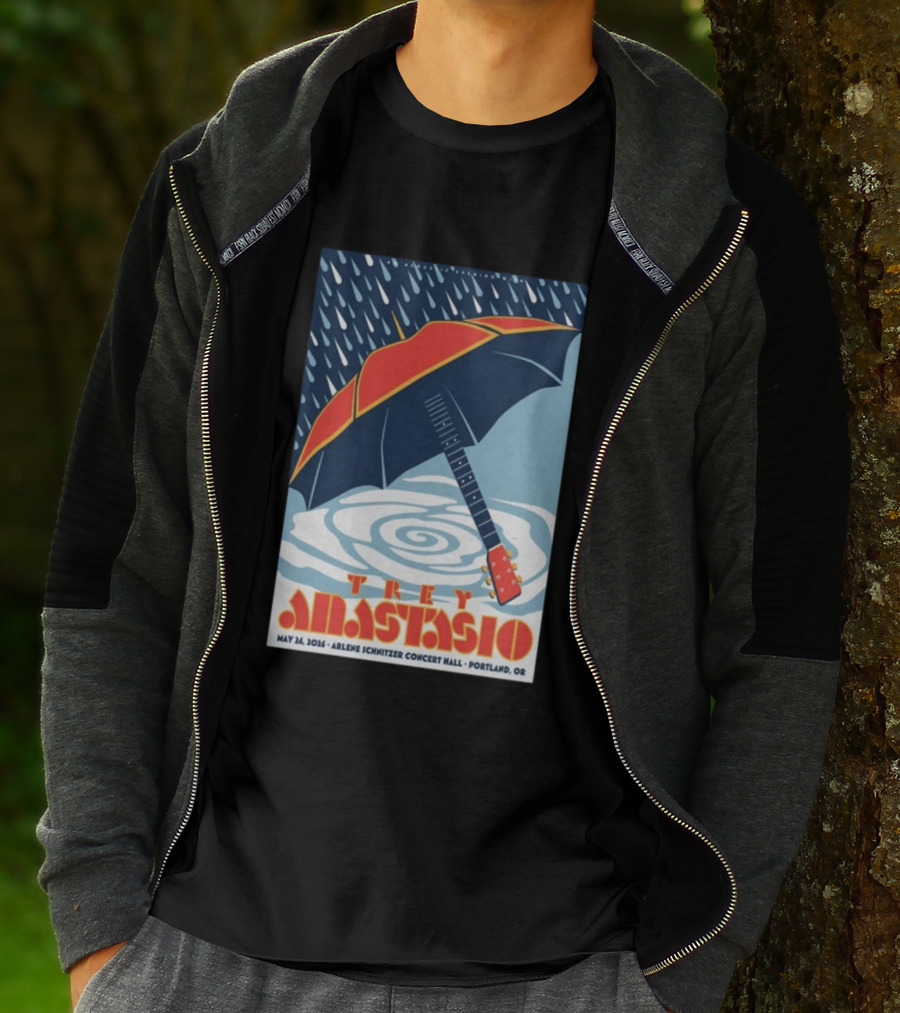 Trey Anastasio Arlene Schnitzer Concert Hall Portland OR May 26 2026 Umbrella Guitar T-Shirt