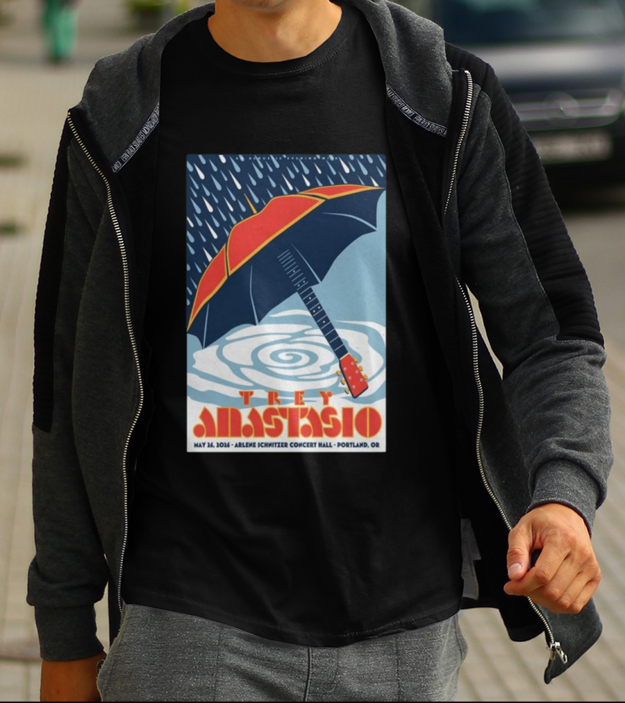 Trey Anastasio Arlene Schnitzer Concert Hall Portland OR May 26 2026 Umbrella Guitar T-Shirt