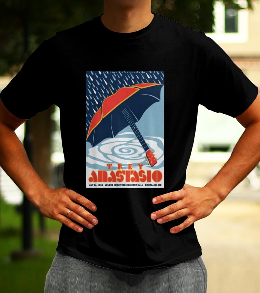 Trey Anastasio Arlene Schnitzer Concert Hall Portland OR May 26 2026 Umbrella Guitar T-Shirt