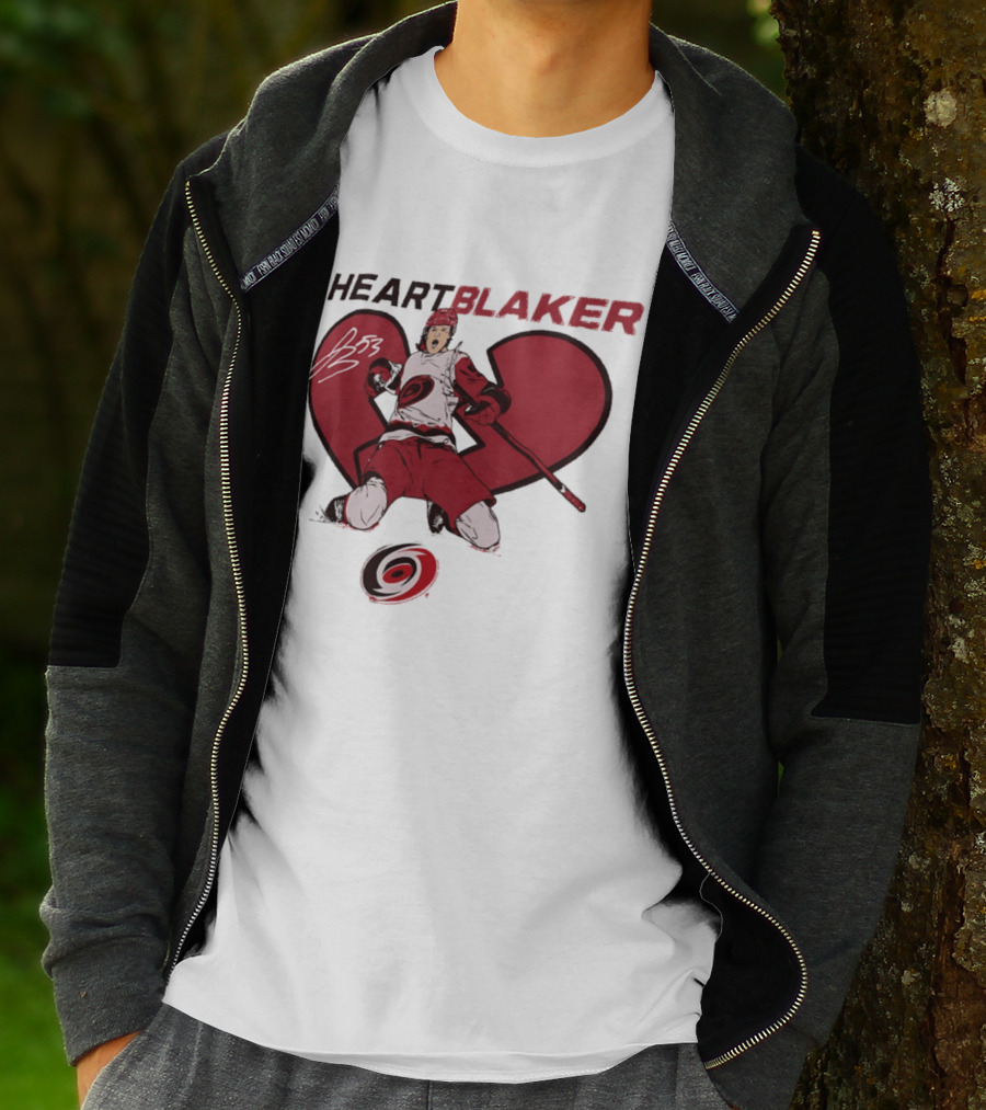 Brent Burns Heartblaker Carolina Hurricanes Broken Heart T-Shirt