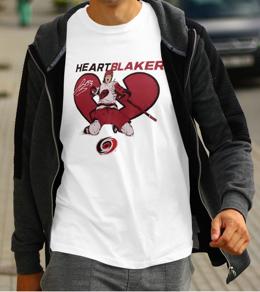 Brent Burns Heartblaker Carolina Hurricanes Broken Heart T-Shirt