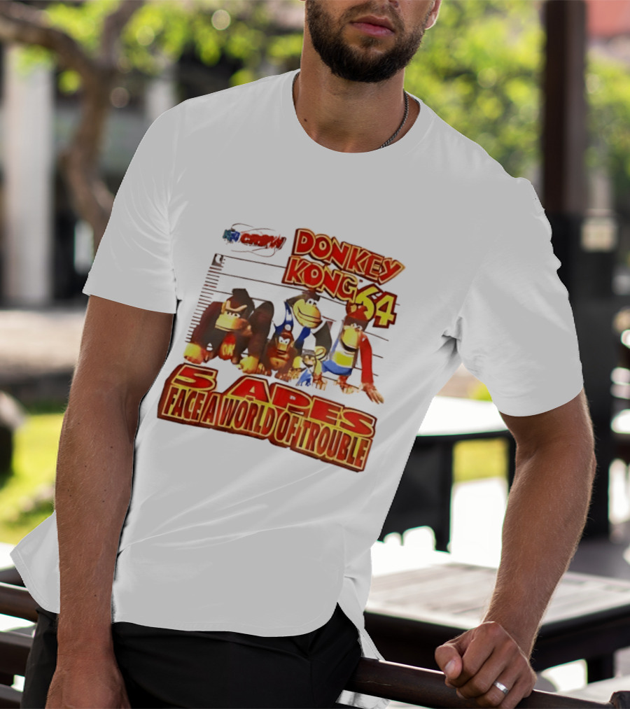 Donkey Kong 64 Five Apes Face A World Of Trouble T-Shirt
