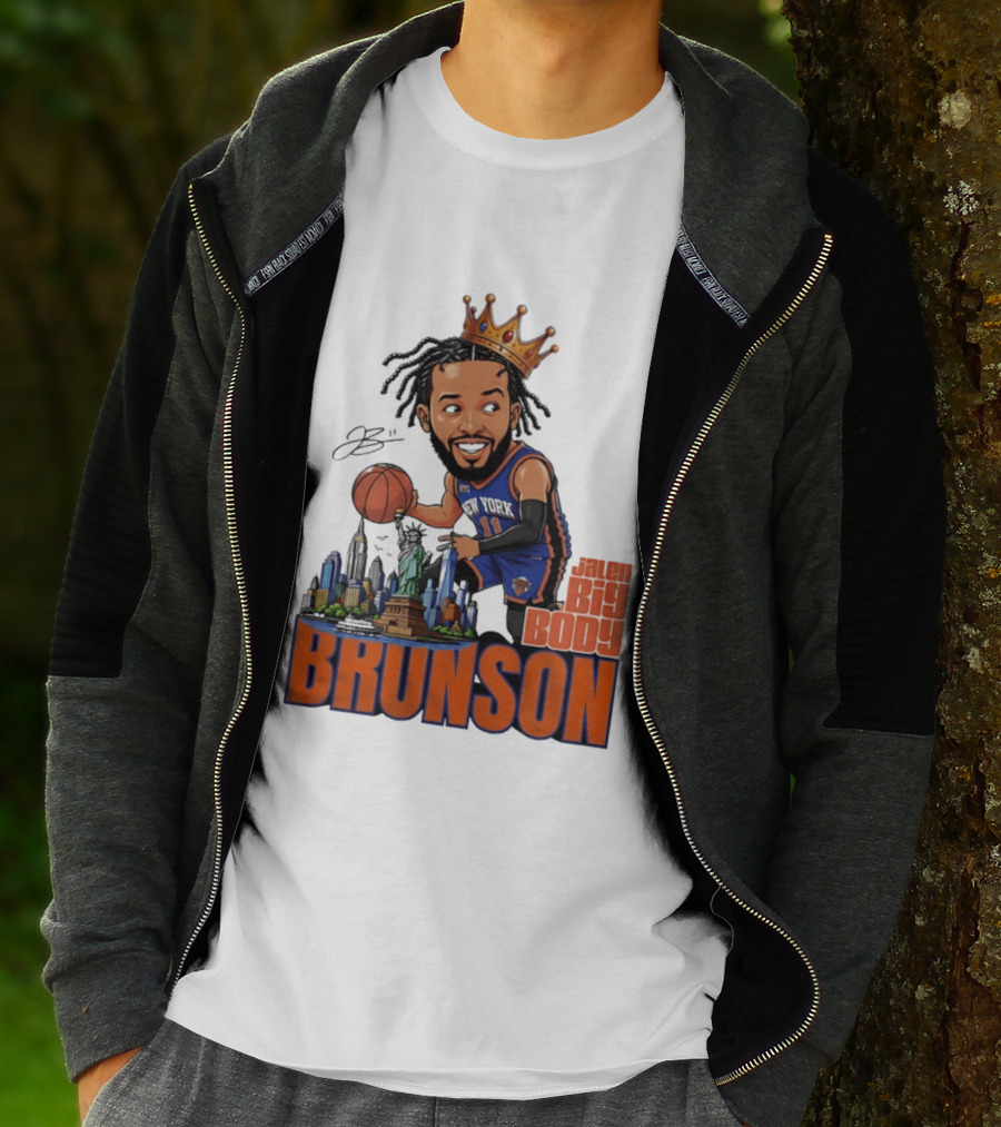 Jalen Brunson New York Knicks Big Body Crown Basketball Skyline Statue Of Liberty T-Shirt