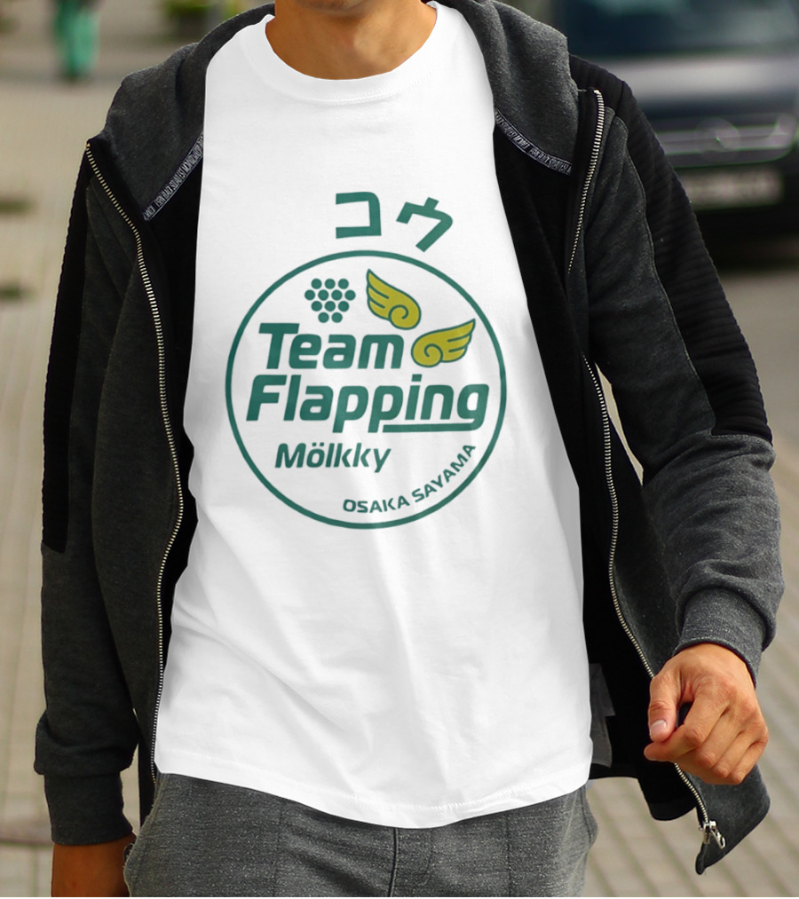 Team Flapping Mölkky Osaka Sayama Wings Winged Pins T-Shirt