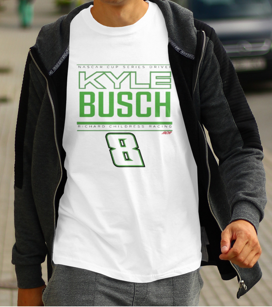 NASCAR Cup Series Driver Kyle Busch Richard Childress Racing 8 Black T-Shirt