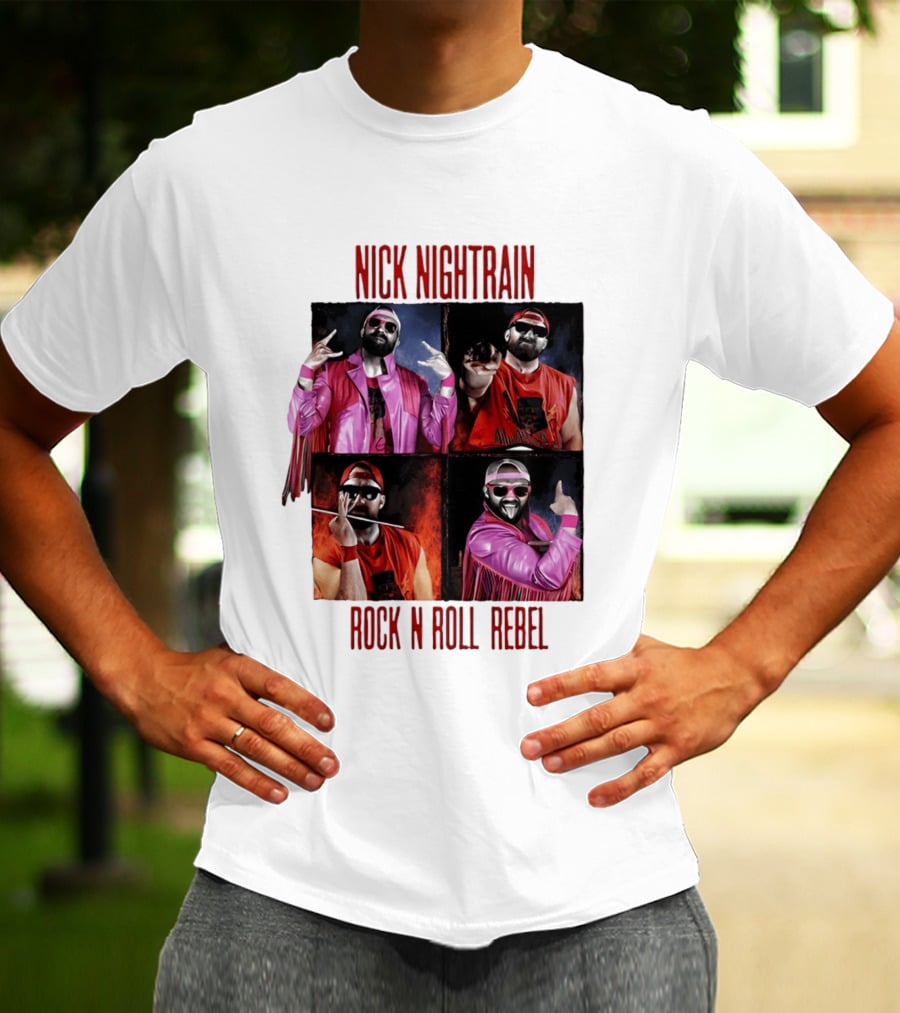 Nick Nightrain Rock N Roll Rebel Pink Jacket Red Bandana T-Shirt