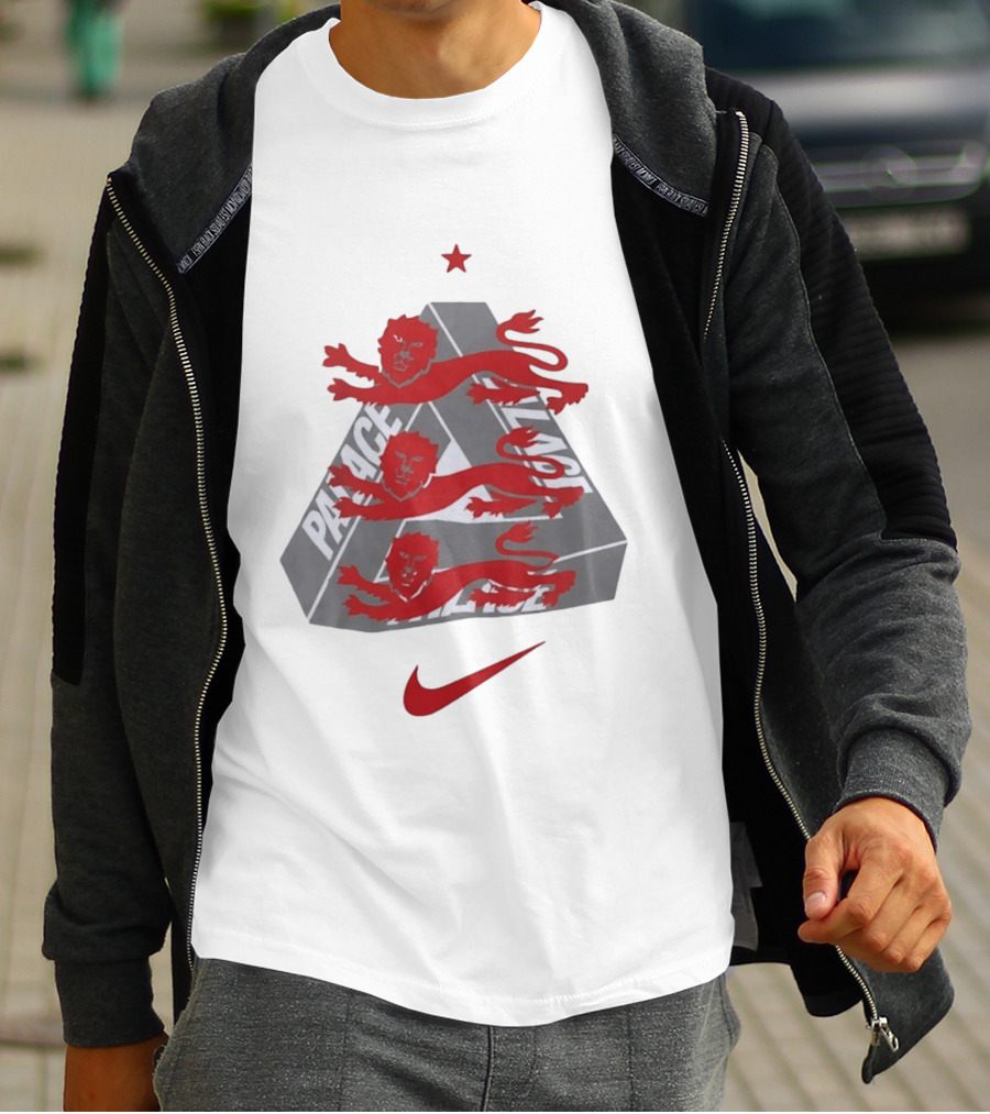 Palace Nike Collaboration With England National Football Team Lions T-Shirt