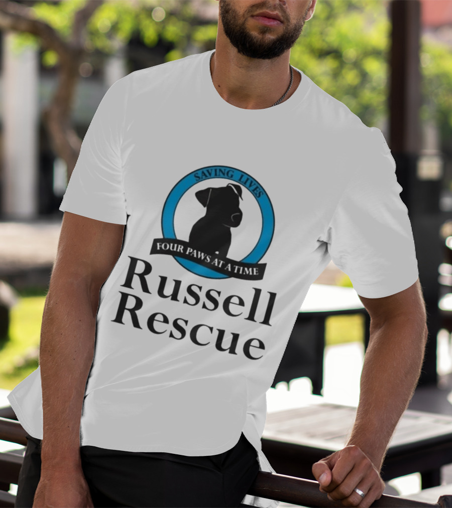 Russell Rescue Saving Lives Four Paws At A Time T-Shirt