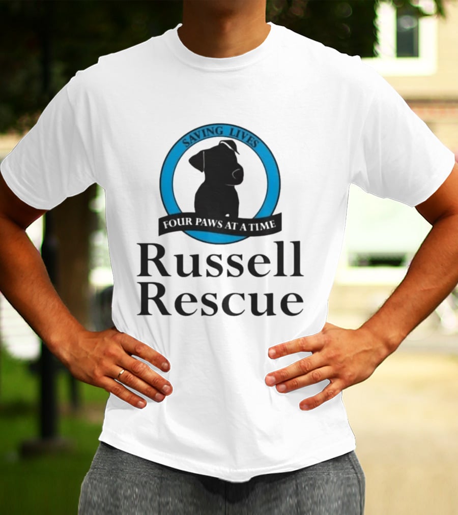 Russell Rescue Saving Lives Four Paws At A Time T-Shirt