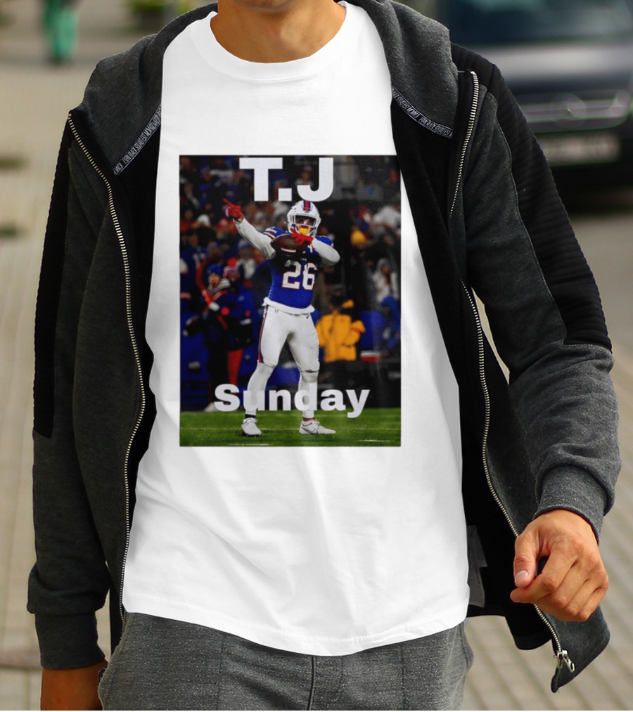 T.J. 26 Buffalo Bills Sunday T-Shirt