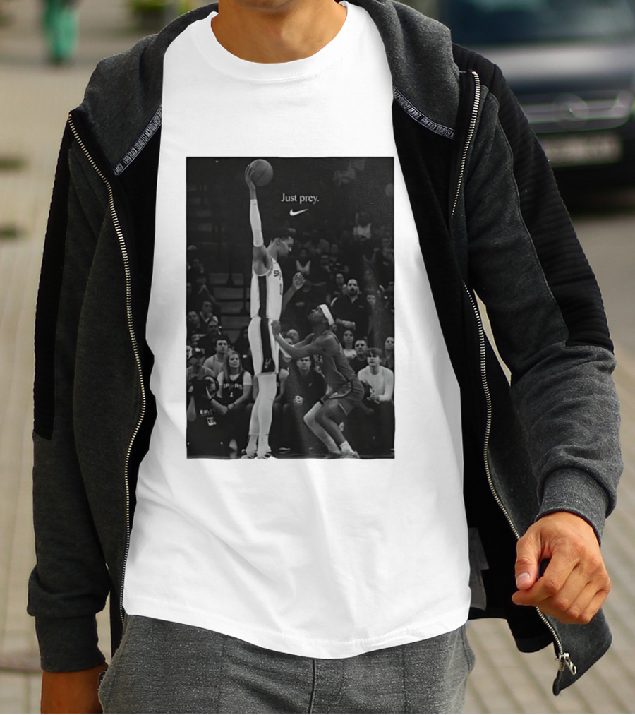 Victor Wembanyama San Antonio Spurs Just Prey Basketball Swoosh T-Shirt