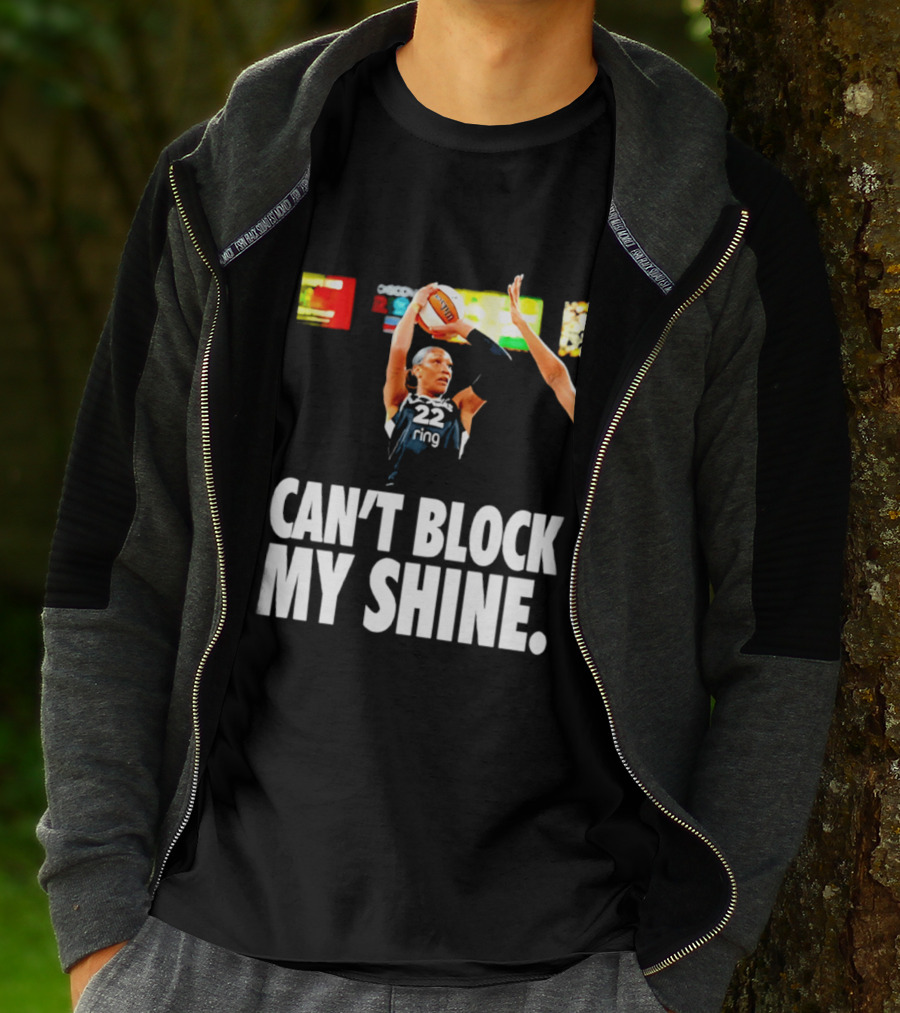 A'ja Wilson Can't Block My Shine Las Vegas Aces Basketball Triumph T-Shirt