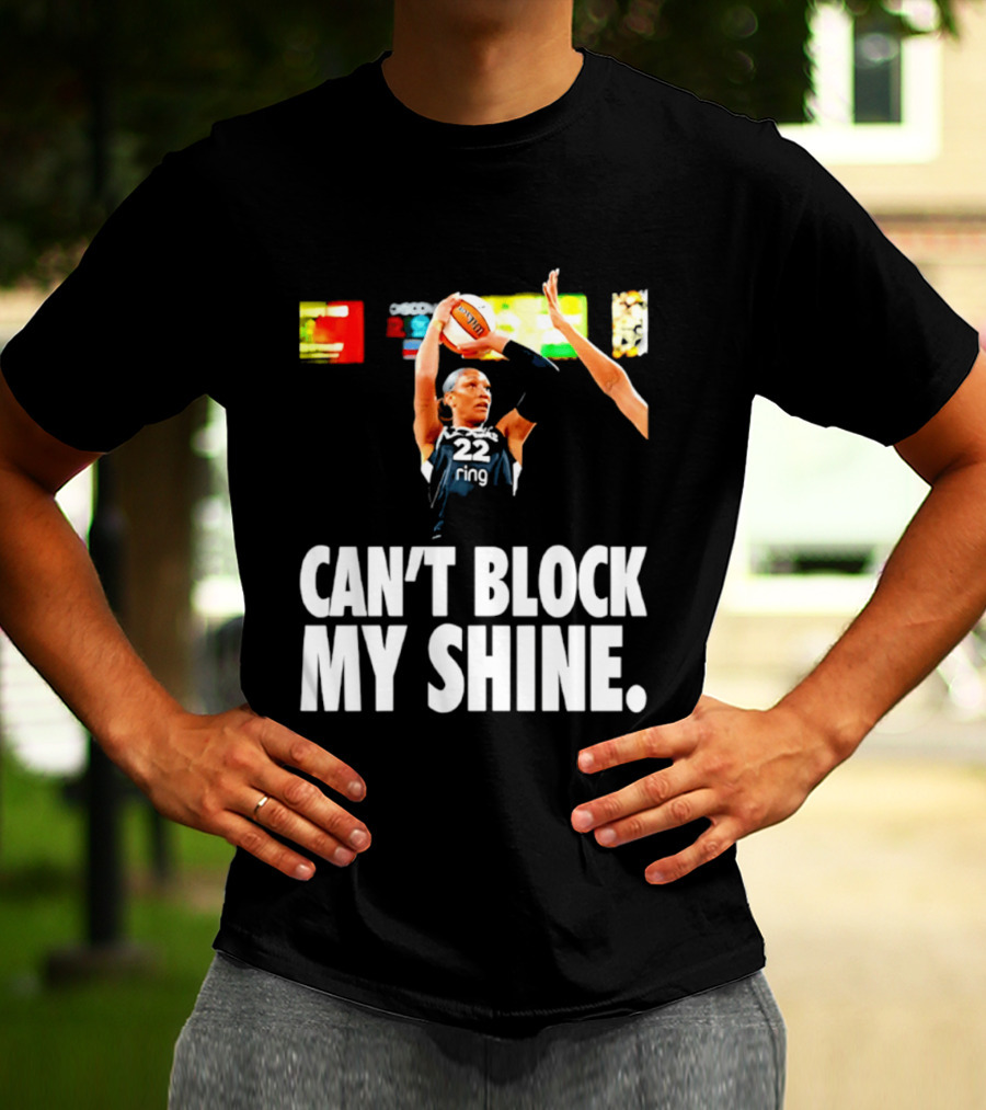 A'ja Wilson Can't Block My Shine Las Vegas Aces Basketball Triumph T-Shirt