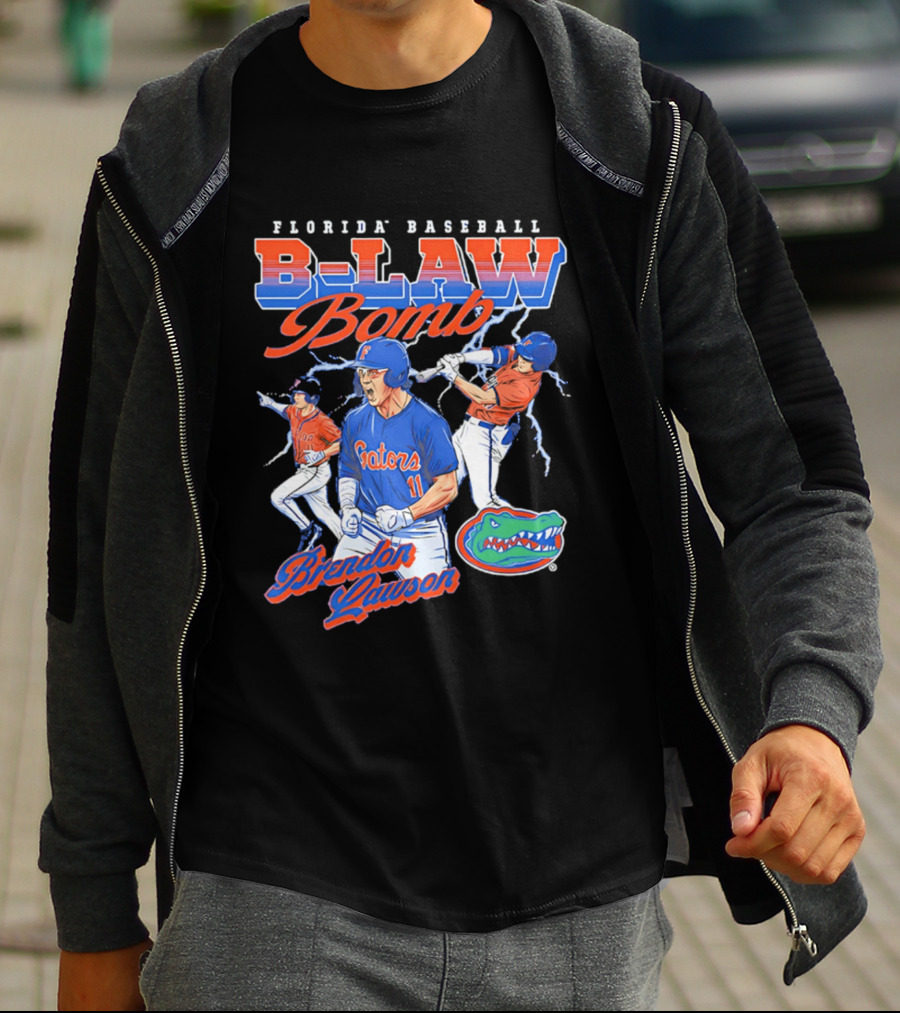 Florida Baseball B Law Bomb Brendan Lawson Gators T-Shirt