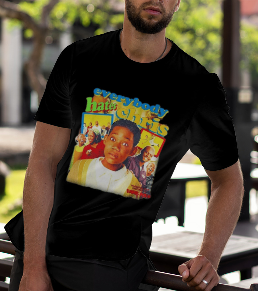 Everybody Hates Chris Show Characters Collage Colorful T-Shirt