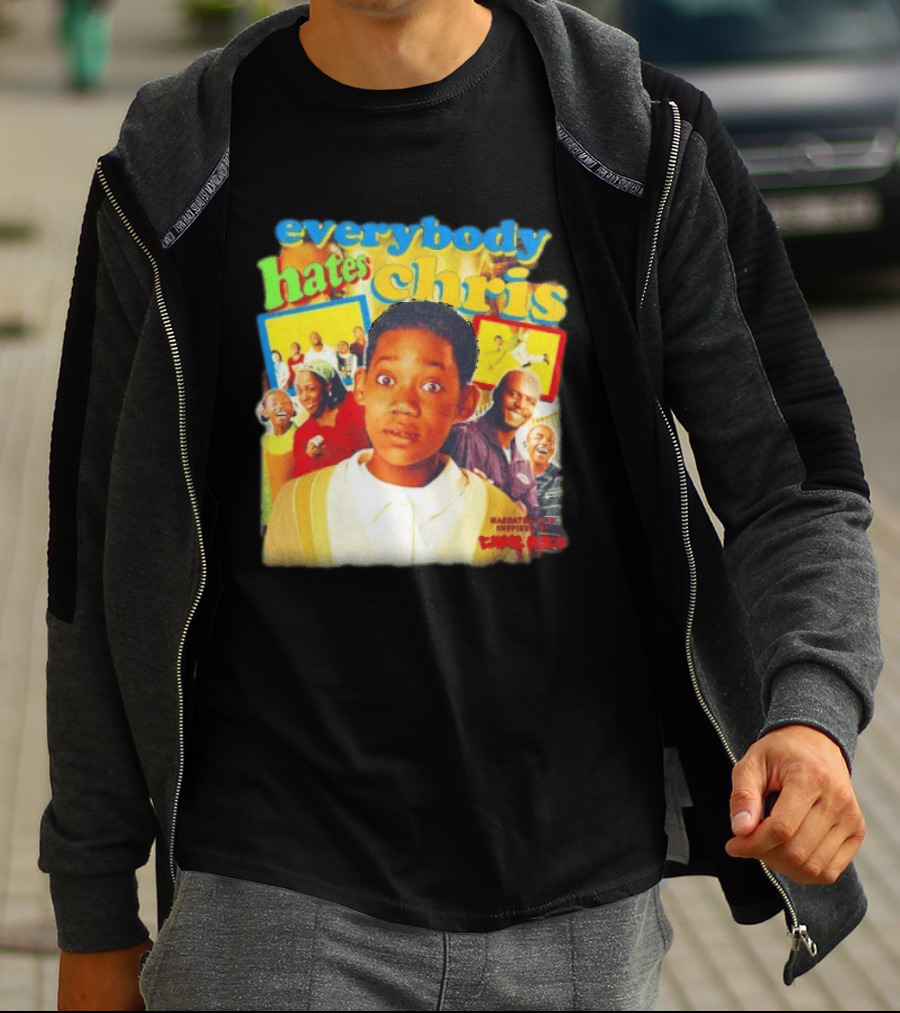Everybody Hates Chris Show Characters Collage Colorful T-Shirt