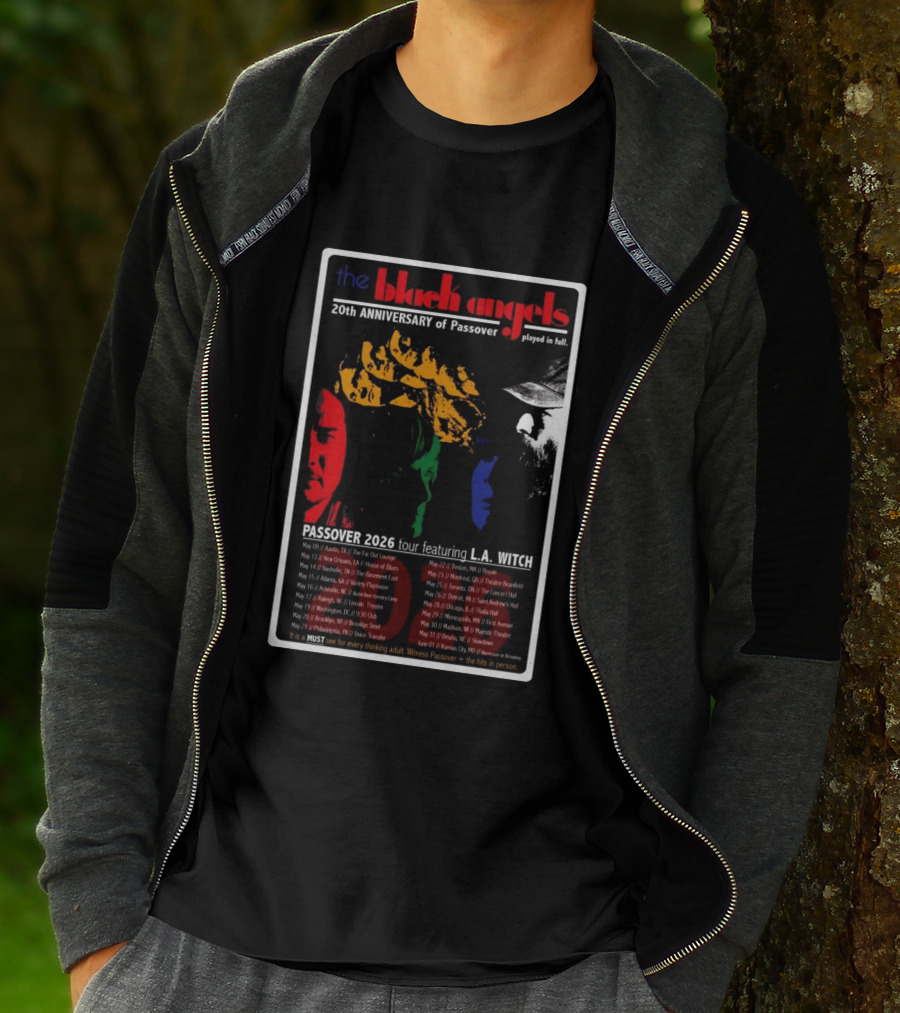 The Black Angels 20th Anniversary Passover 2026 Tour Featuring L.A. Witch T-Shirt