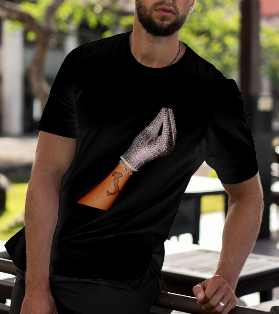 Mademan Italia Drake IceMan Glitter Glove Tattoo T-Shirt