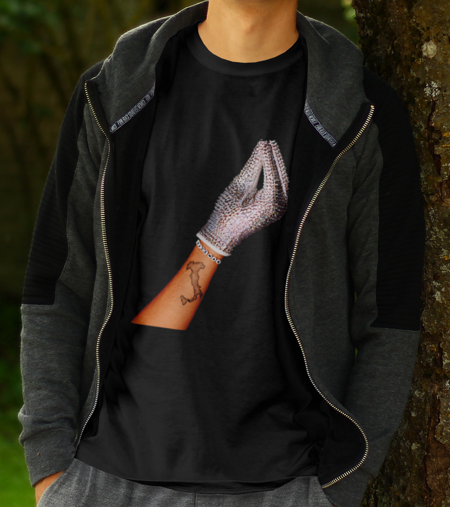 Mademan Italia Drake IceMan Glitter Glove Tattoo T-Shirt
