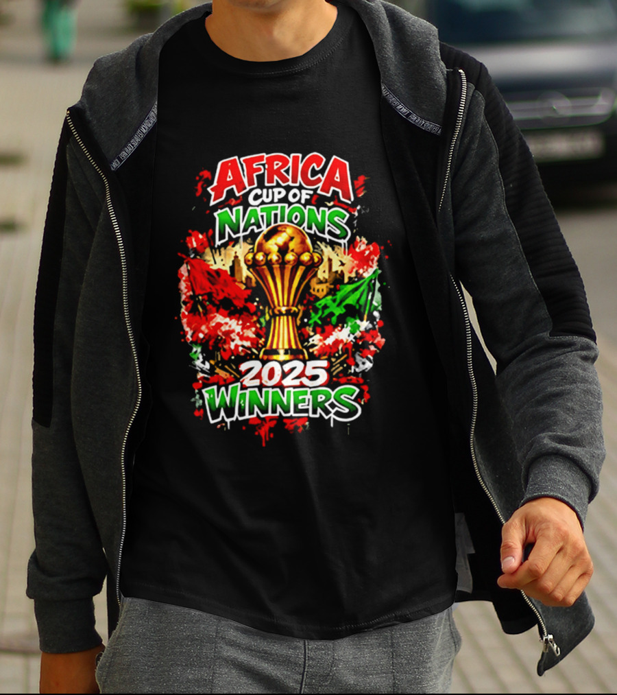 Africa Cup Of Nations 2025 Winners Trophy Celebration T-Shirt
