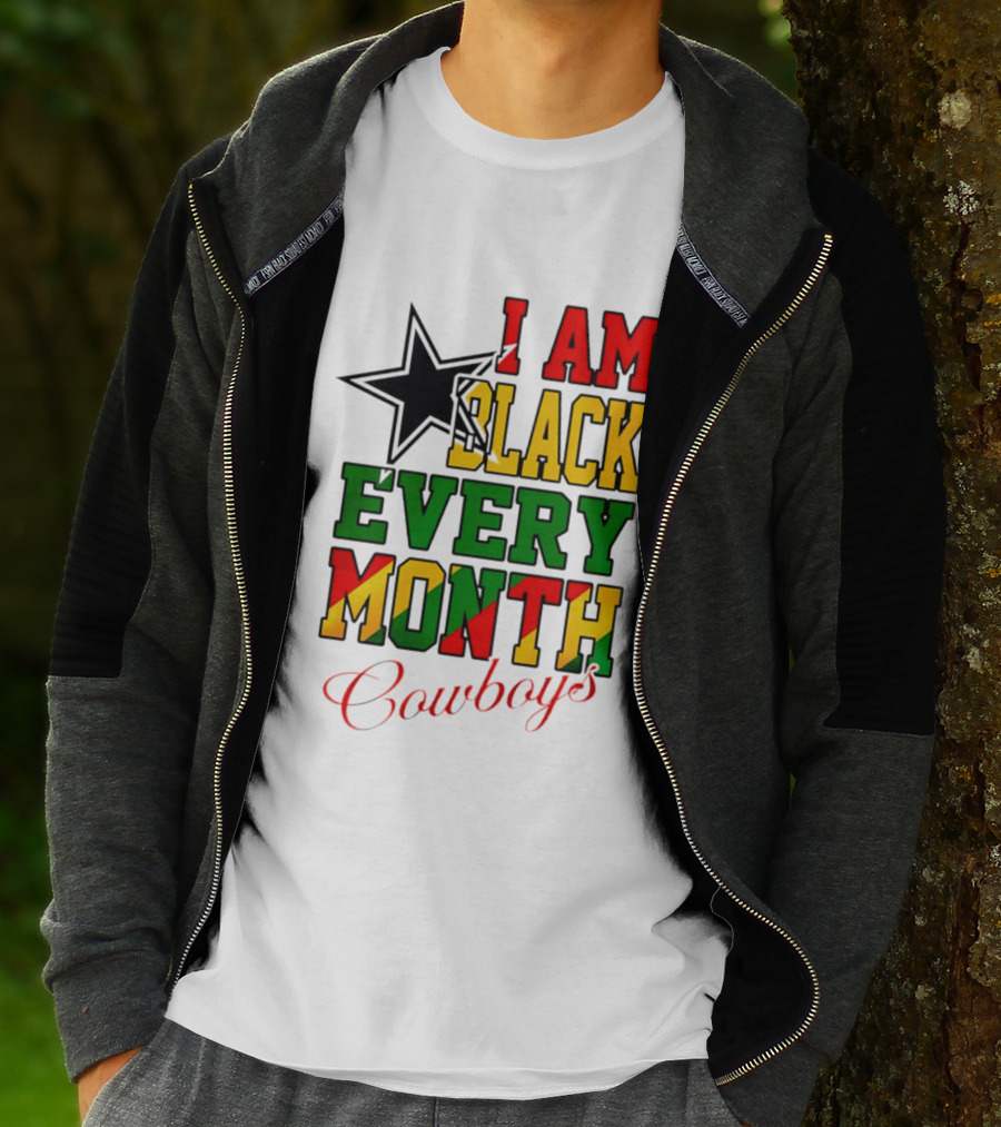 Dallas Cowboys I Am Black Every Month Celebration T-Shirt