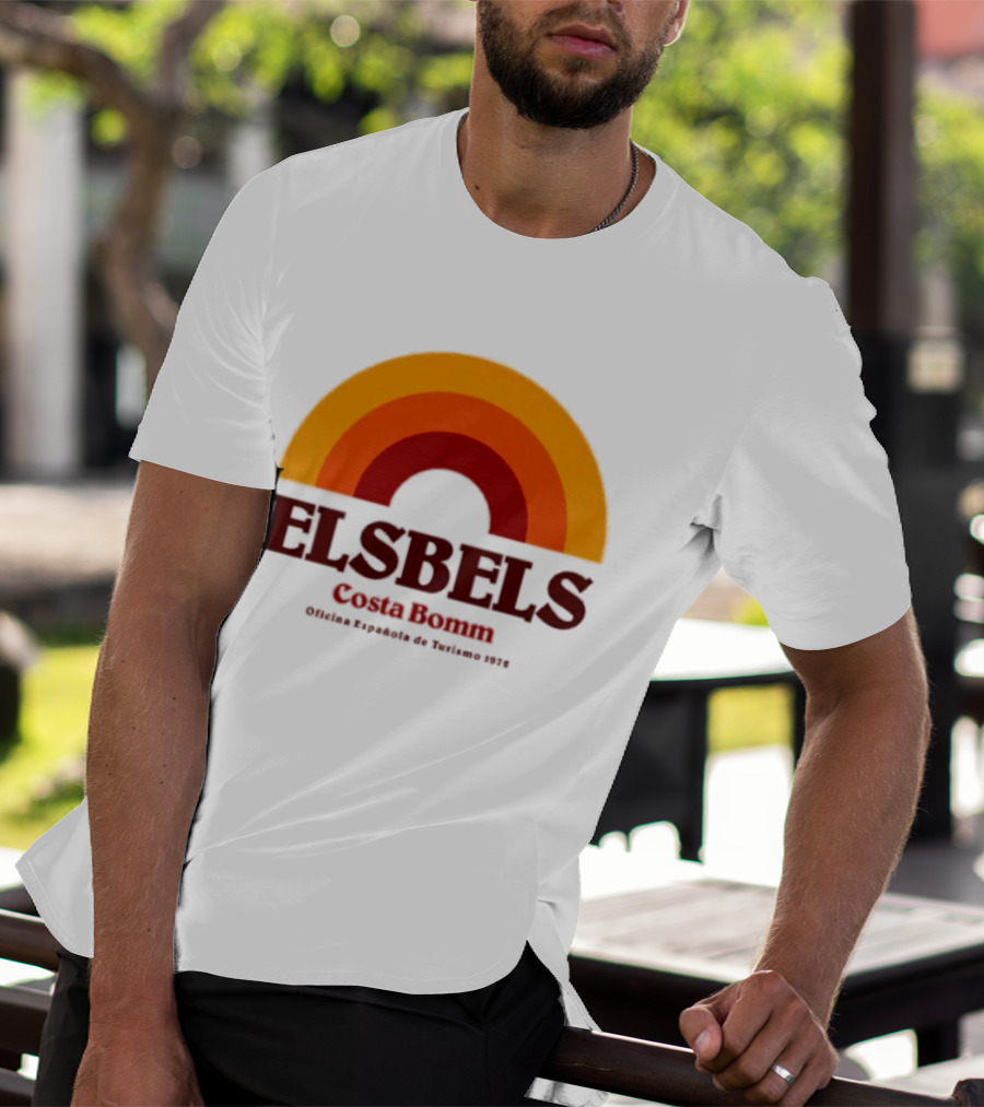 Elsbels Costa Bomm Oficina Española De Turismo 1978 Retro Rainbow T-Shirt