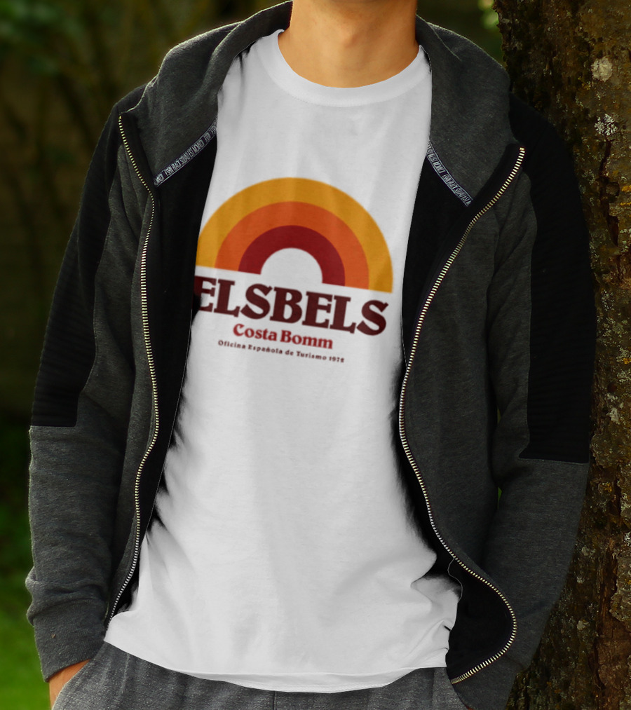 Elsbels Costa Bomm Oficina Española De Turismo 1978 Retro Rainbow T-Shirt