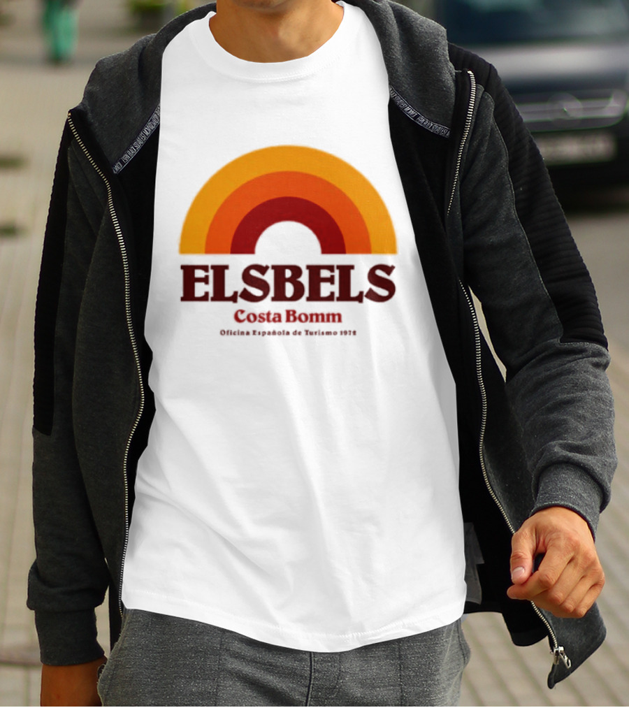 Elsbels Costa Bomm Oficina Española De Turismo 1978 Retro Rainbow T-Shirt