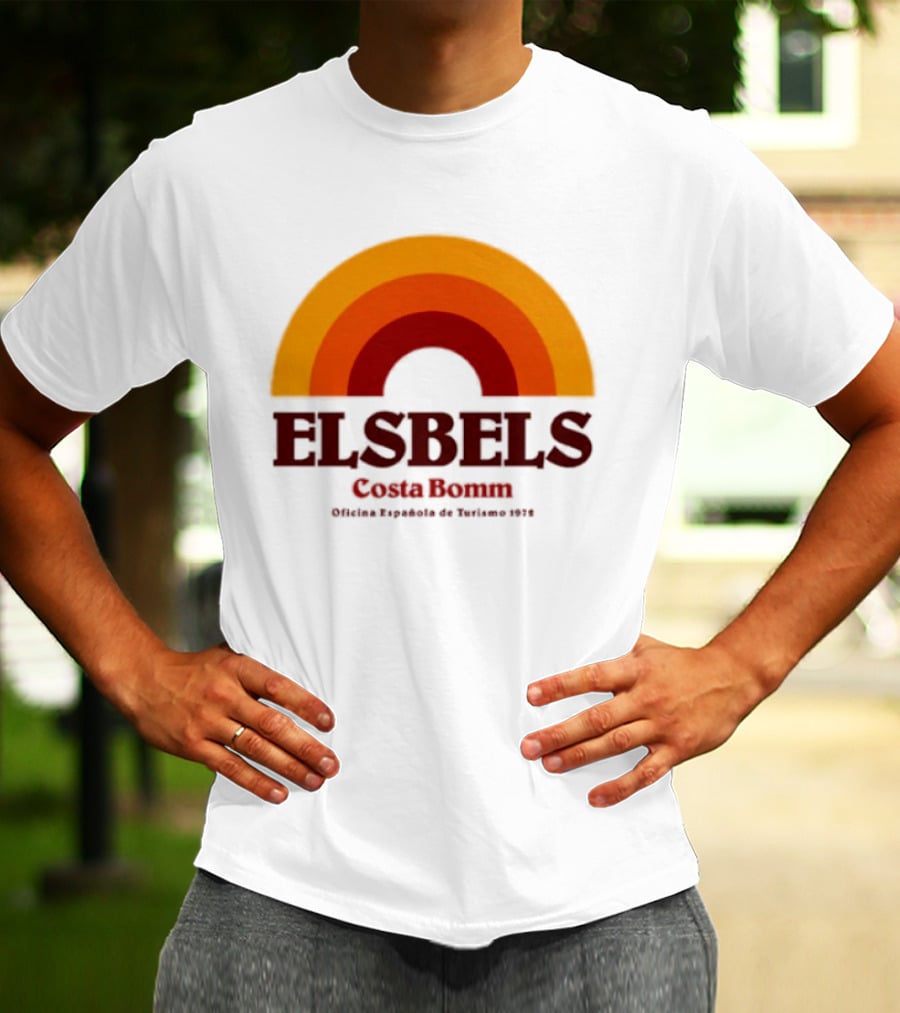 Elsbels Costa Bomm Oficina Española De Turismo 1978 Retro Rainbow T-Shirt