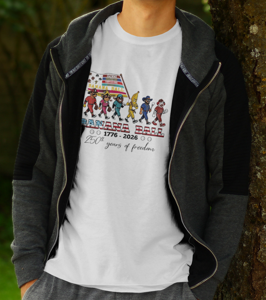 Savannah Bananas Baseball Banana Ball Parade 1776 2026 Celebrating 250th Years Of Freedom T-Shirt