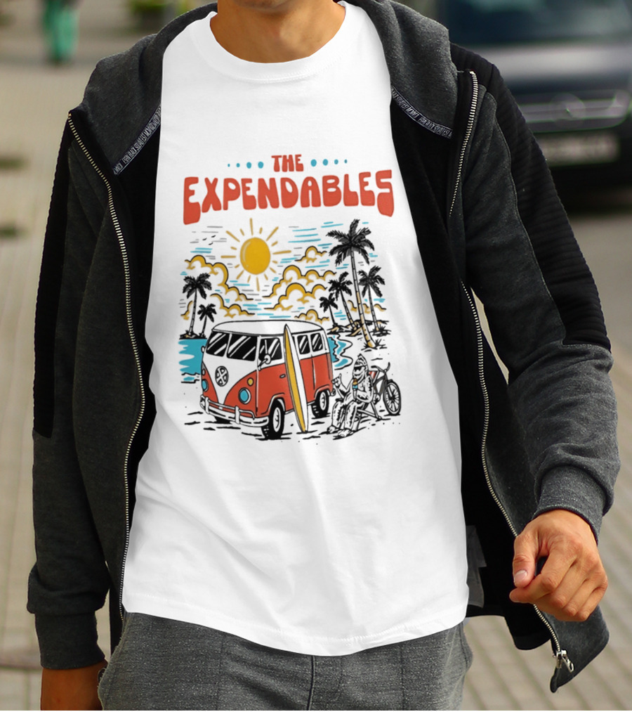 The Expendables Santa Cruz Surf Van Beach Sunset Scene 2026 T-Shirt