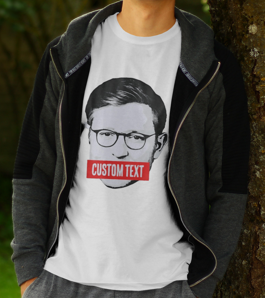 Mike Johnson Silenced Voice Custom Text Stencil T-Shirt