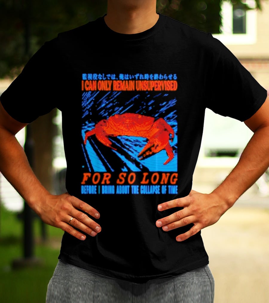 Crab I Can Only Remain Unsupervised For So Long Before I Bring About The Collapse Of Time T-Shirt