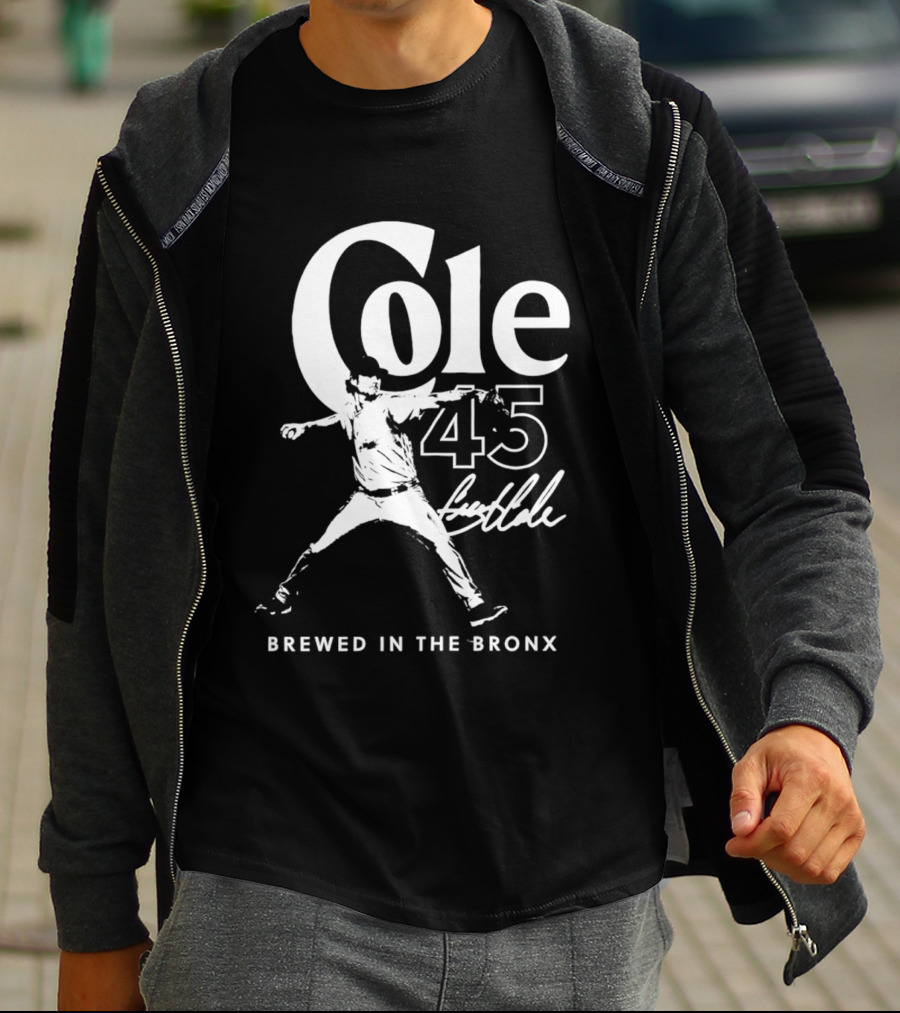 Gerrit Cole 45 Brewed In The Bronx New York Yankees T-Shirt
