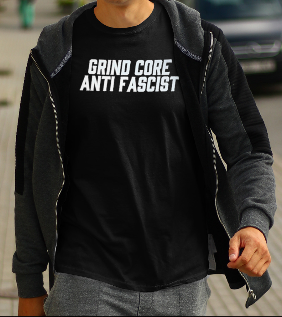 Grind Core Anti Fascist Band Music T-Shirt