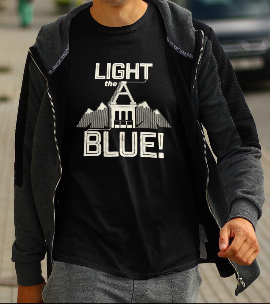 Light The A Blue Utah State University T-Shirt