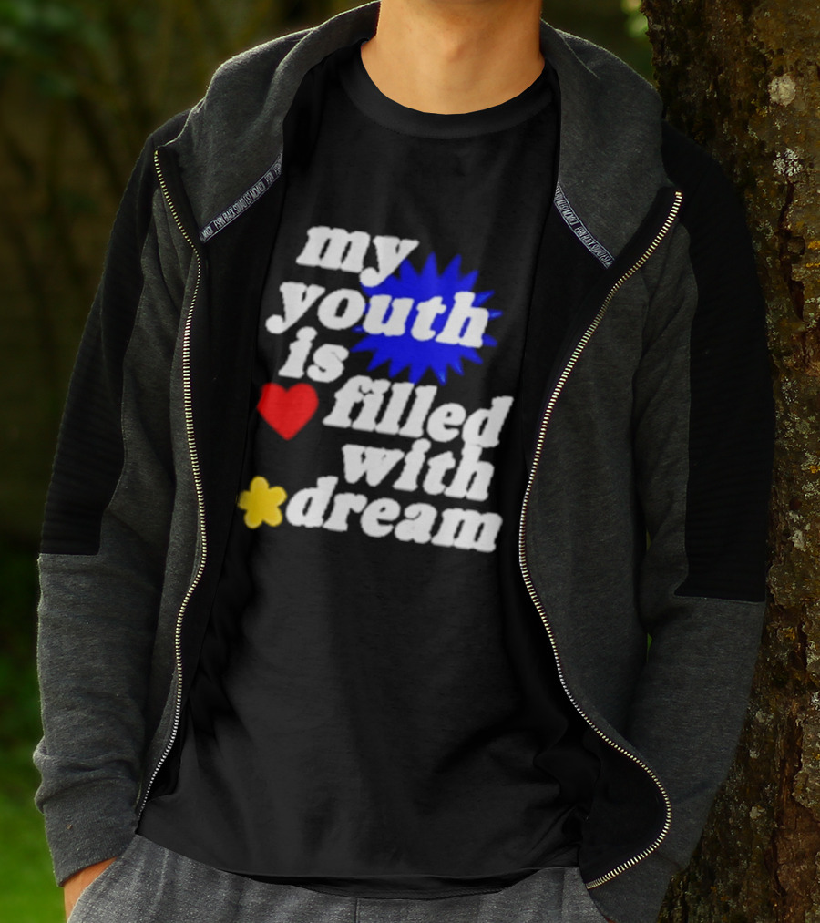 My Youth Is Filled With Dream Heart Star Burst T-Shirt