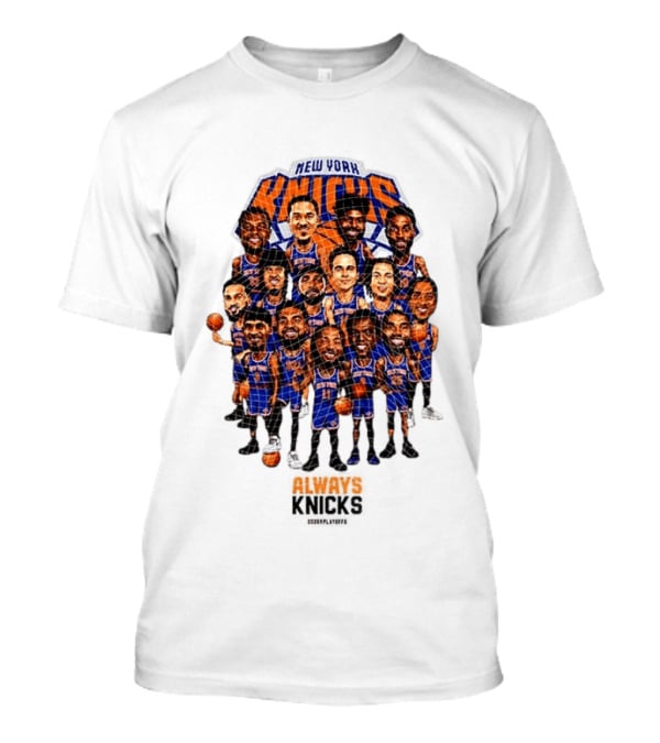 New York Knicks Caricature Basketball Team 2026 Game Day Let's Go T-Shirt