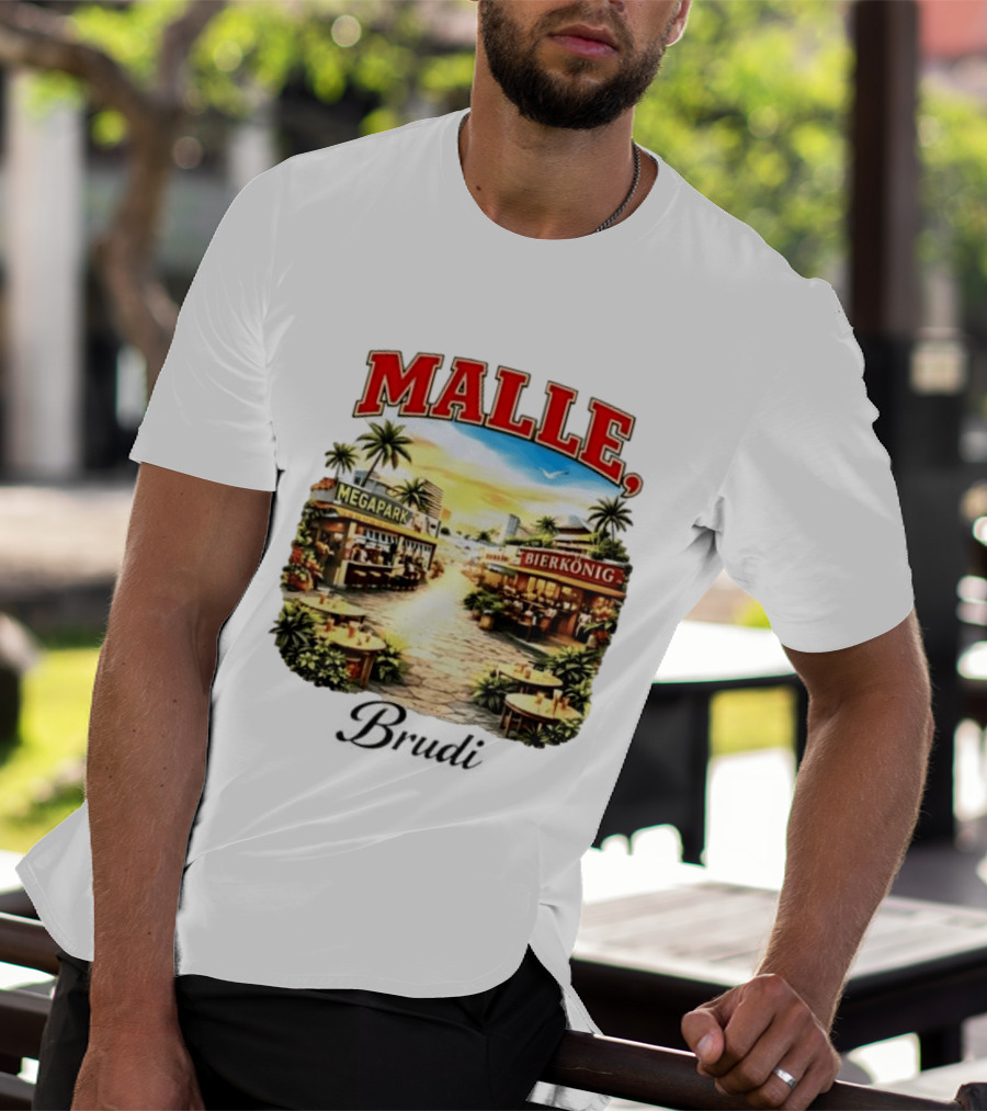 Malle Brudi Megapark Bierkönig Island Vibes Tropical Scene T-Shirt