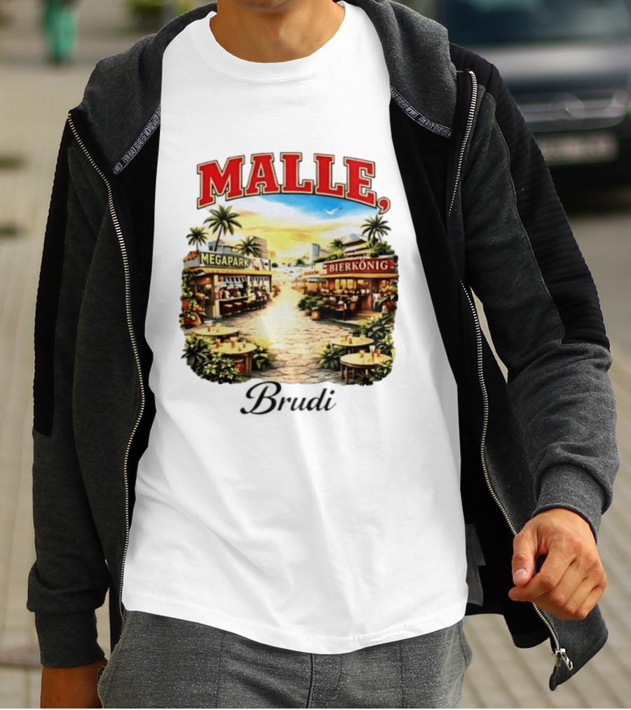 Malle Brudi Megapark Bierkönig Island Vibes Tropical Scene T-Shirt