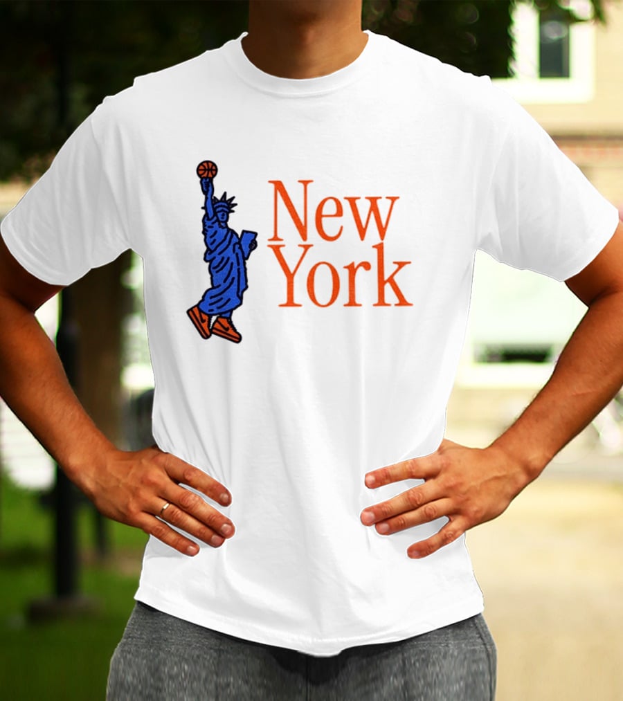 New York Knicks Basketball Statue Of Liberty NBA 2026 T-Shirt