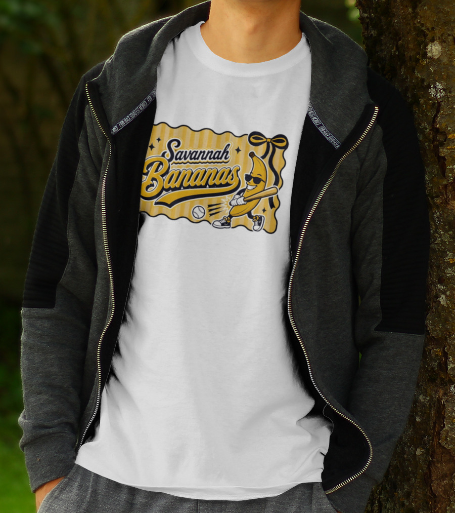 Savannah Bananas Baseball Team Cartoon Character Batting Savannah Georgia 2026 T-Shirt