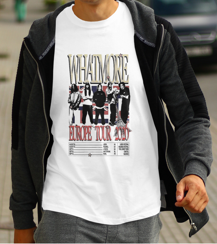 Whatmore Europe Tour 2026 Band Union Jack T-Shirt