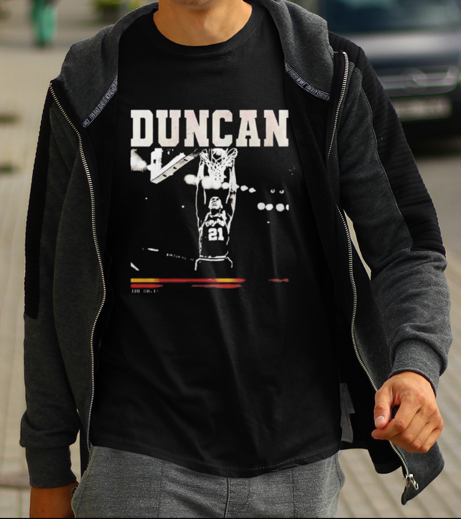 Tim Duncan Dunk Spurs Big Fundamental 21 T-Shirt