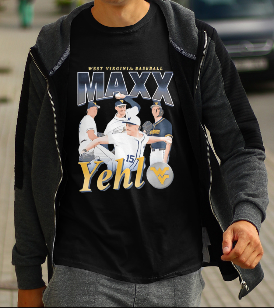 West Virginia Baseball Maxx Yehl WV Iconic Sports T-Shirt